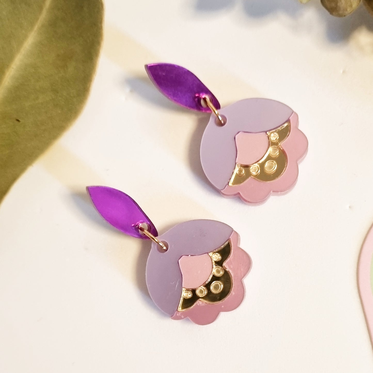 Pendientes flor cotton vintage feme