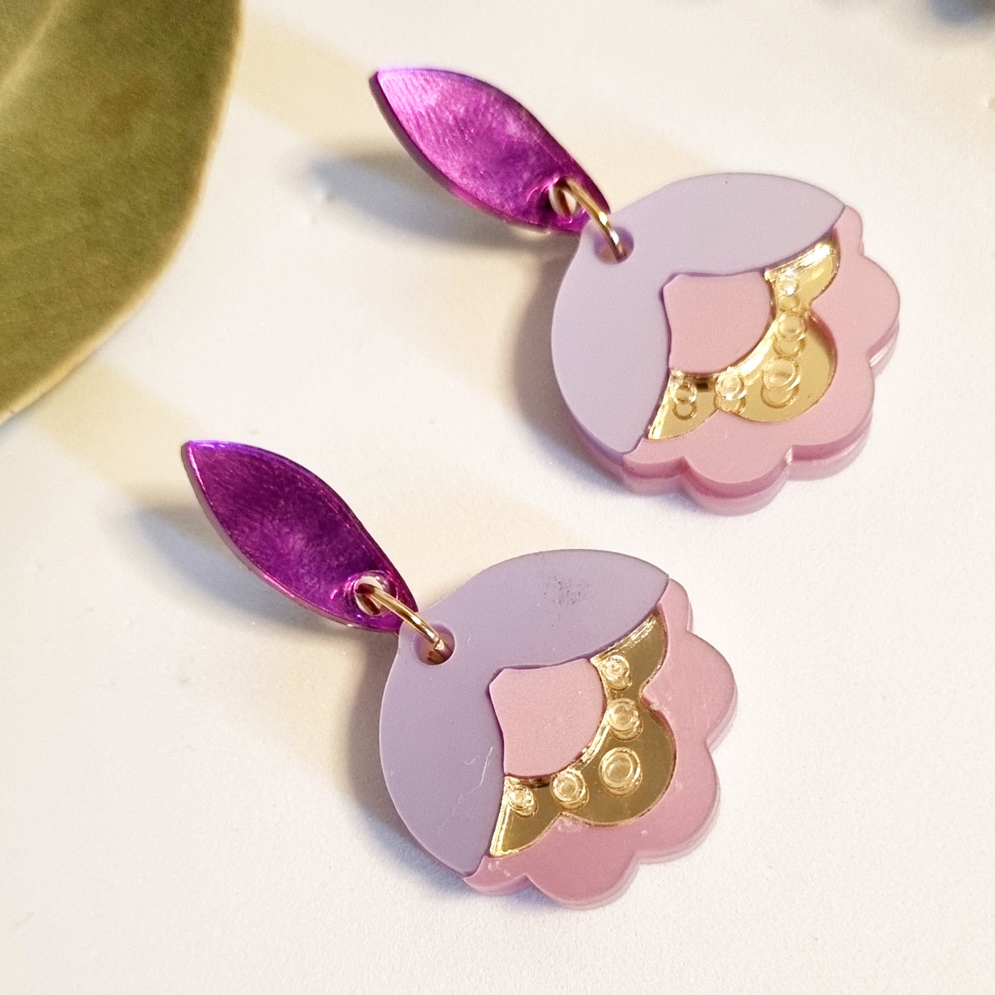 Pendientes flor cotton vintage feme