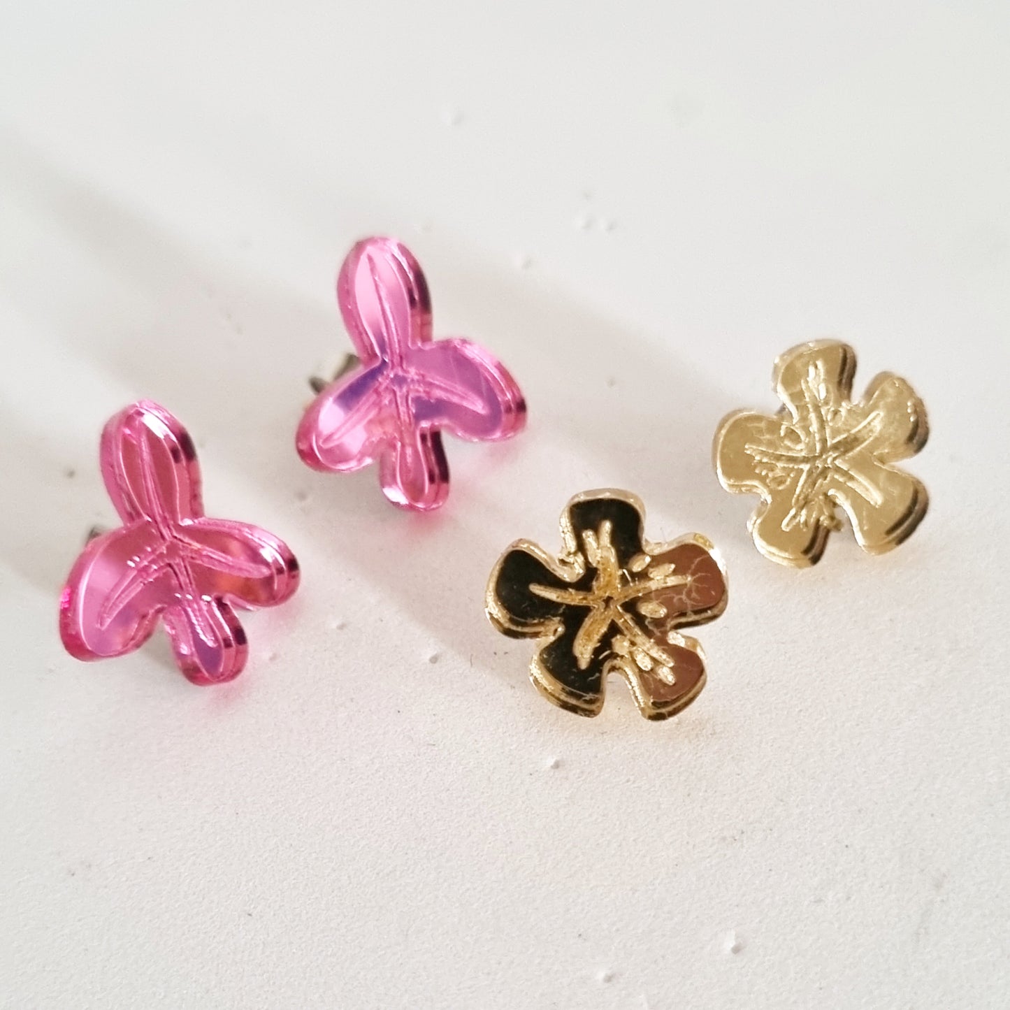 Pack flores exotic fucsia y dorado