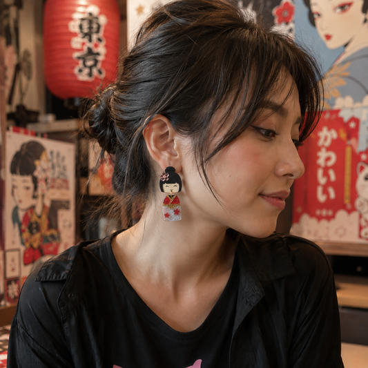 Pendientes Geisha japo pop