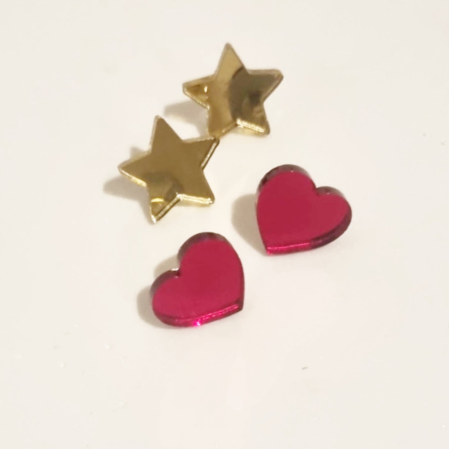 Pack estrellas/corazones rojo dorado