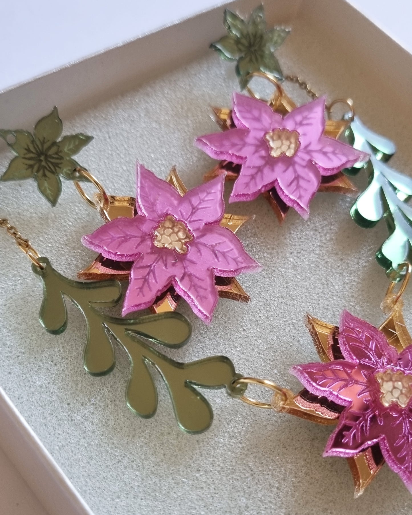 Pendientes flor de navidad