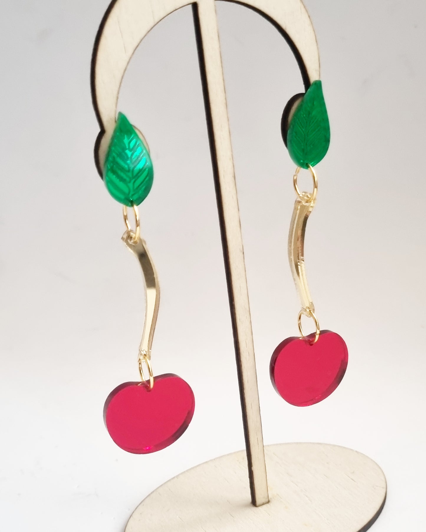 Pendientes cerezas glam largas