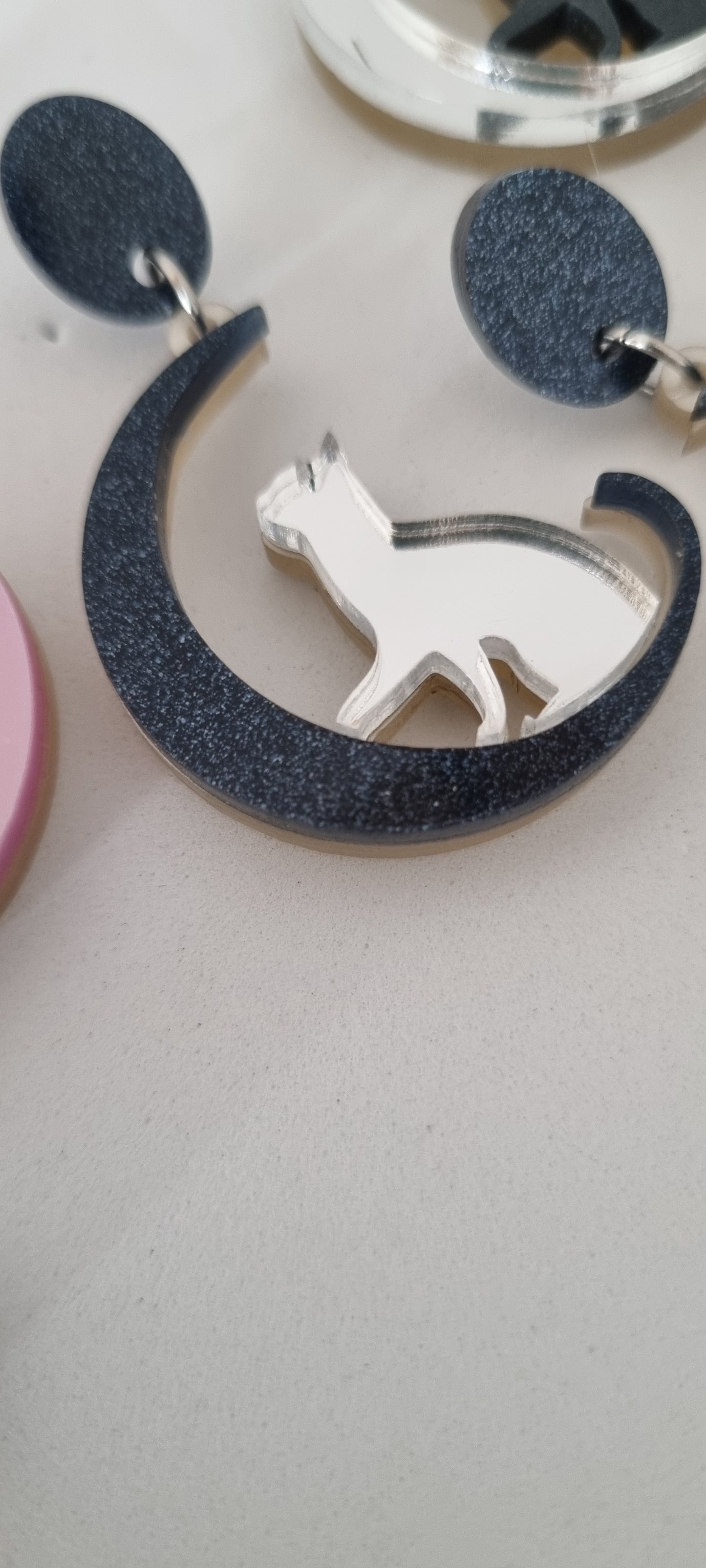 Pendientes gatos de luna