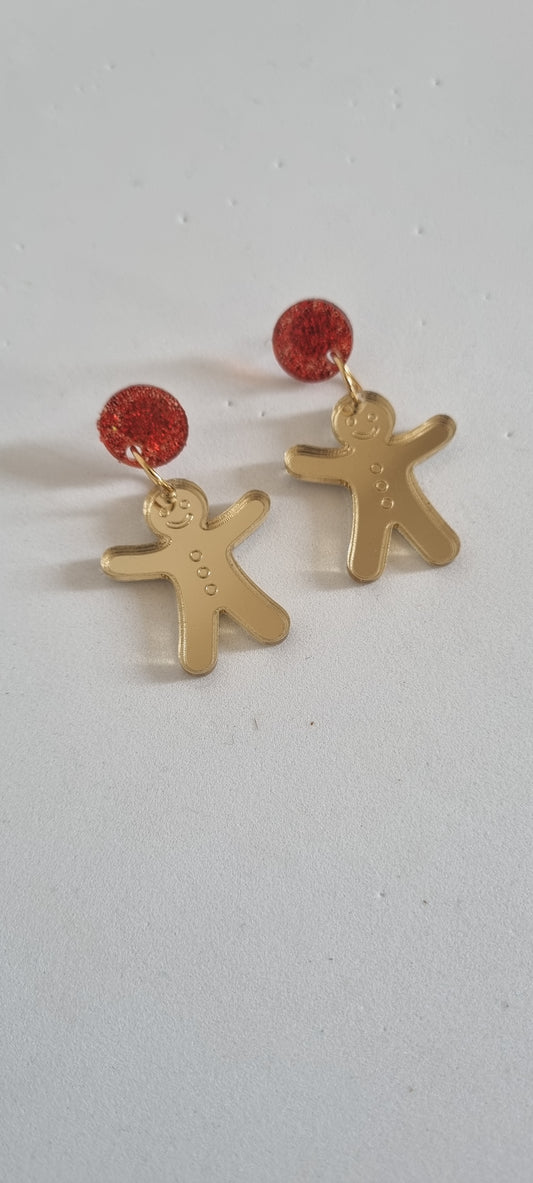 Pendientes muñeco gengibre
