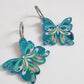 Mariposas blue mirror aros