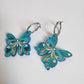 Mariposas blue mirror aros