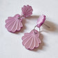 Pendientes conchas rosas nacar