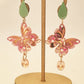 Pendientes mariposas rose