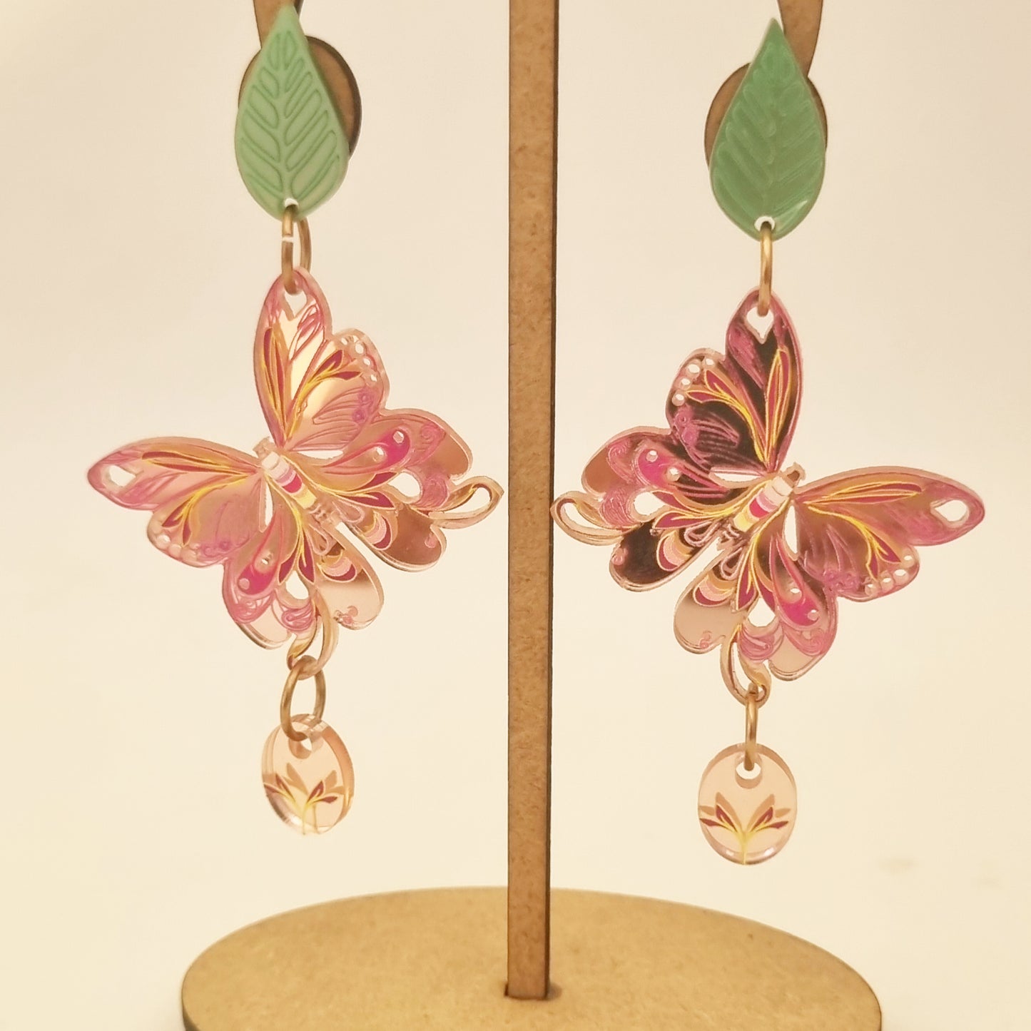 Pendientes mariposas rose