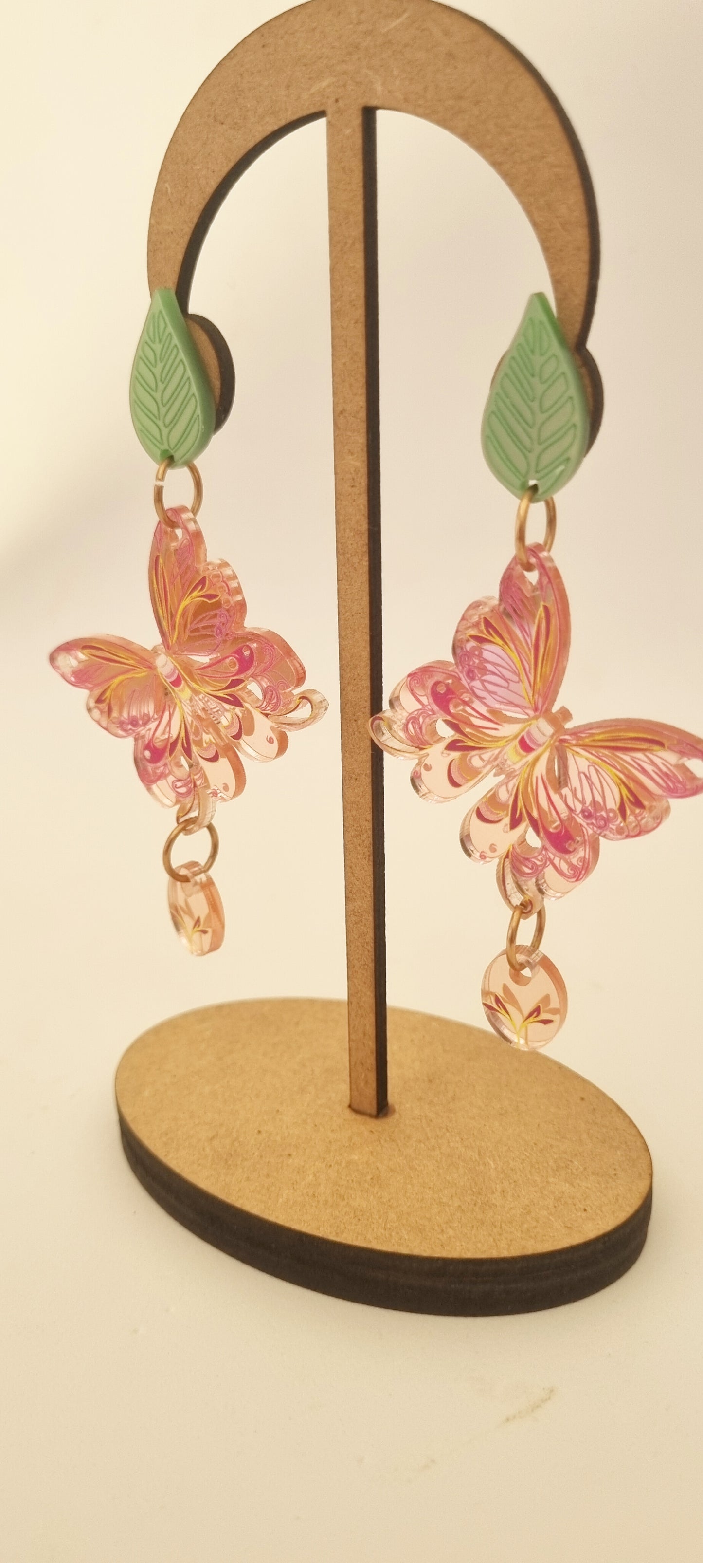 Pendientes mariposas rose