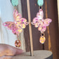 Pendientes mariposas rose