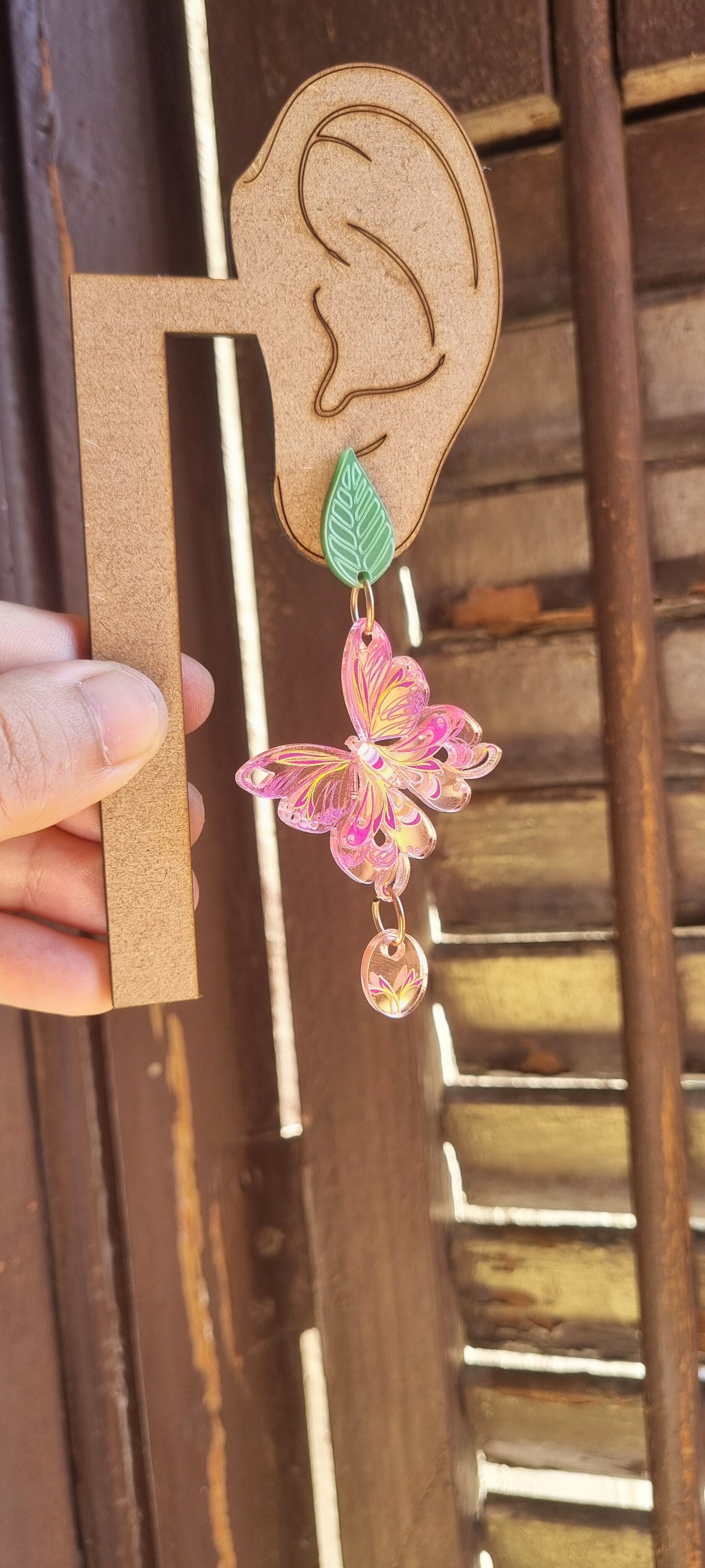 Pendientes mariposas rose