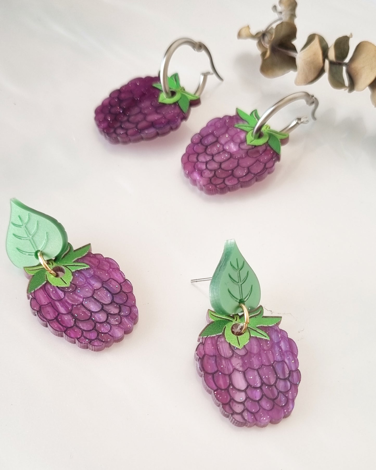 Pendientes moras aro