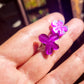 Pendientes flores lilas mixtas