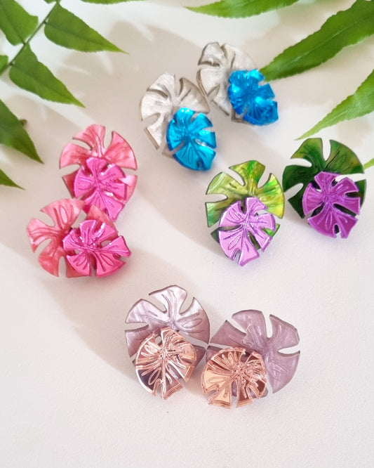 Pendientes selvática colors