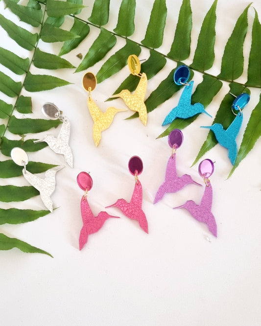 Pendientes colibrí