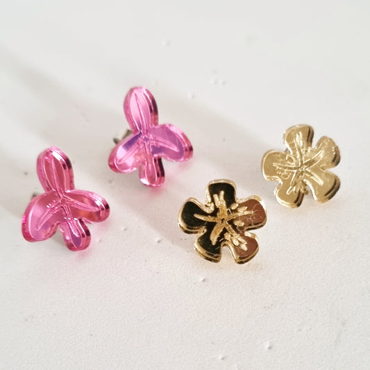 Pack flores exotic fucsia y dorado