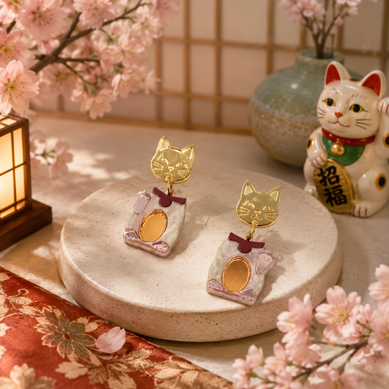Pendientes Neko de la Suerte