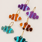 Pendientes Peces Payaso – Naranja, Turquesa y Lila