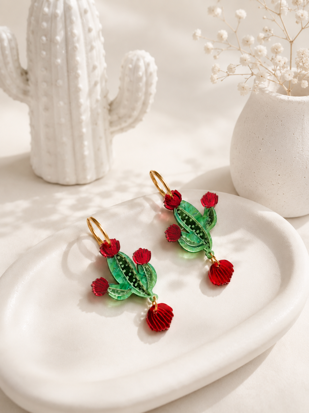 Pendientes cactus fantasia