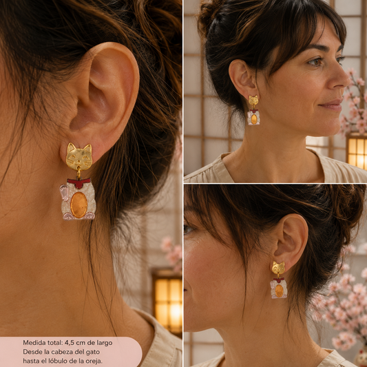 Pendientes Neko de la Suerte