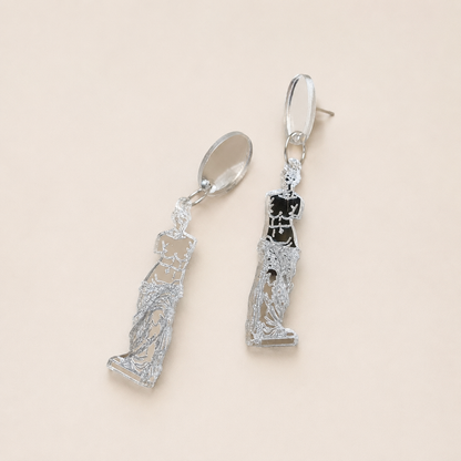 Pendientes Venus Espejo Plata