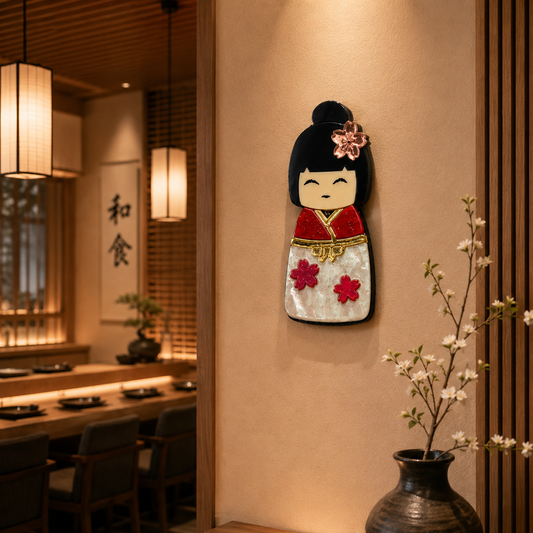 Kokeshi Sakura – Decoración de pared