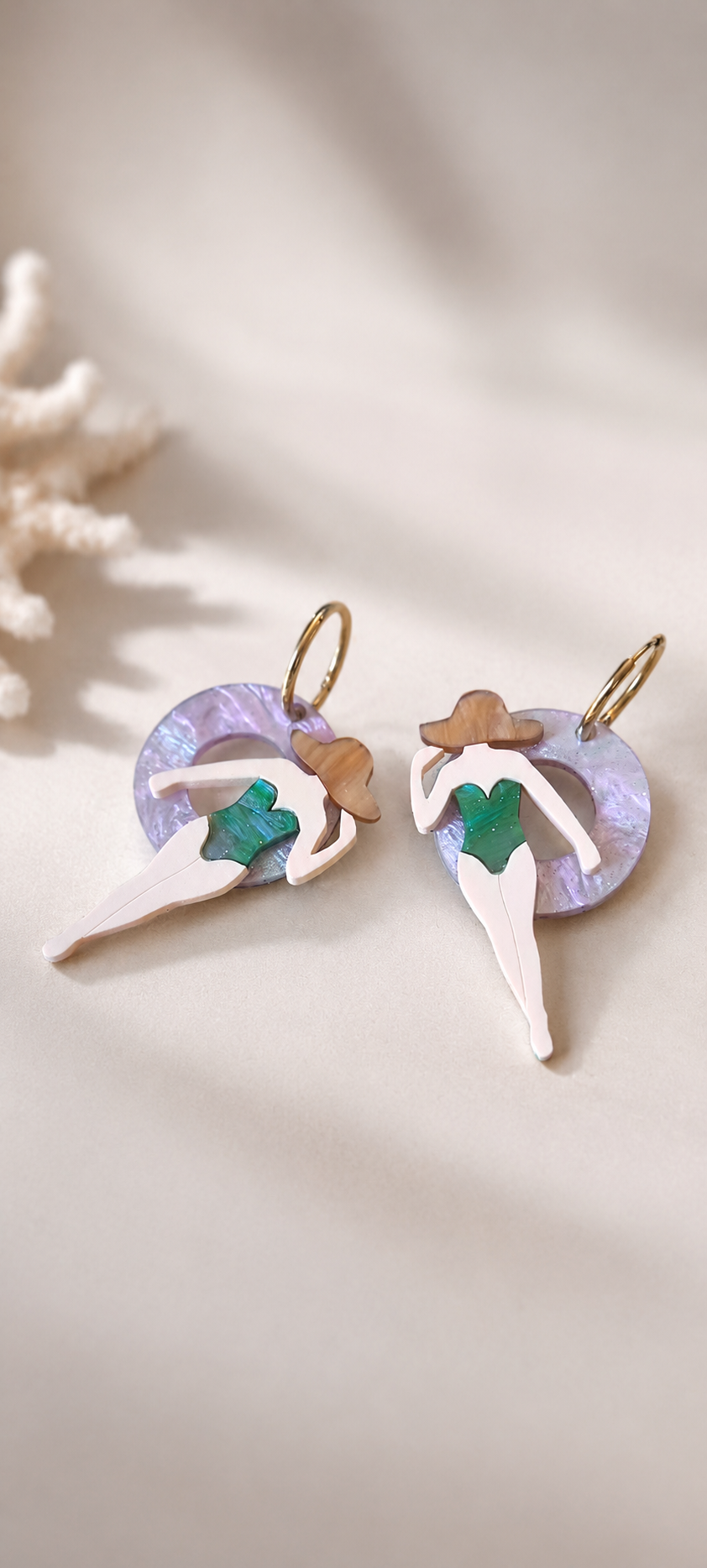 Pendientes Bañista Vintage
