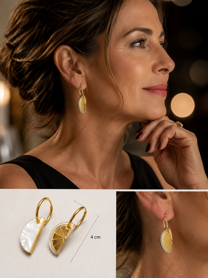 Pendientes limones aro