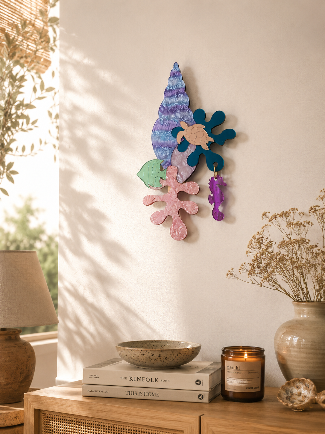 Caracola Fantasía Mediterránea – Decoración de pared artesanal