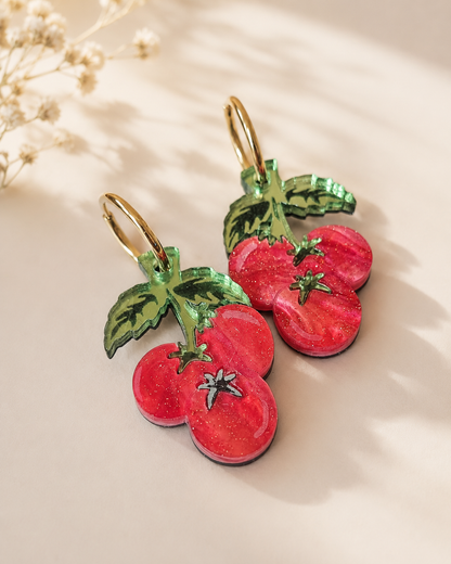 Pendientes tomates mediterráneos