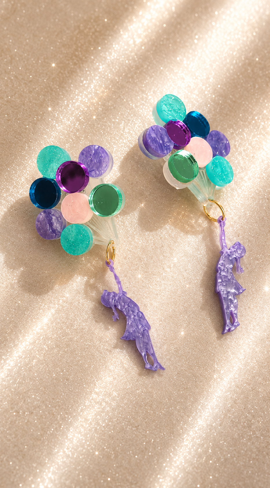 Pendientes niña de los globos