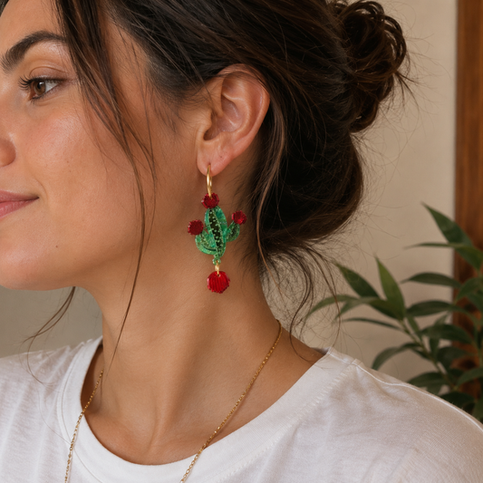 Pendientes cactus fantasia