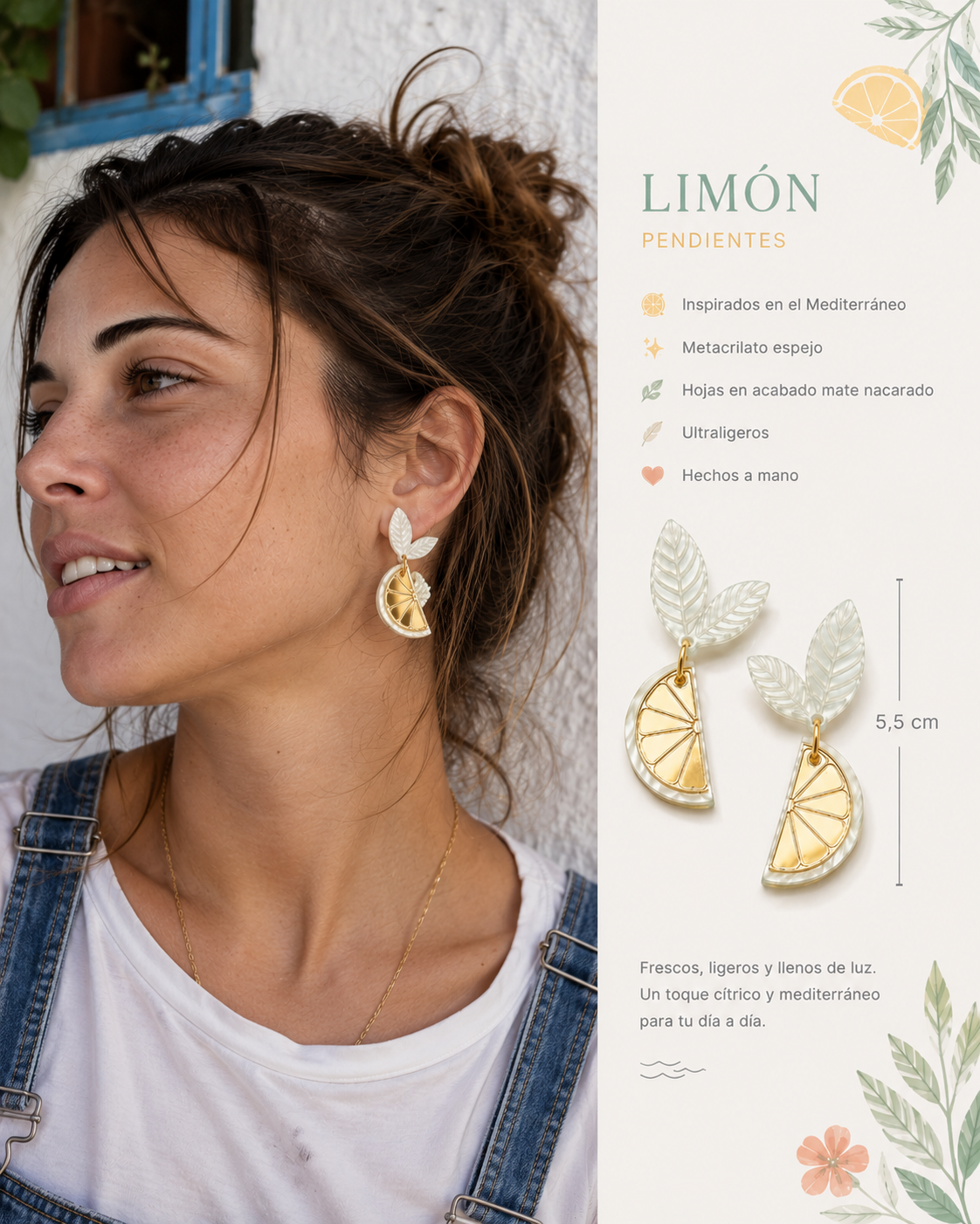 Pendientes glam lemon