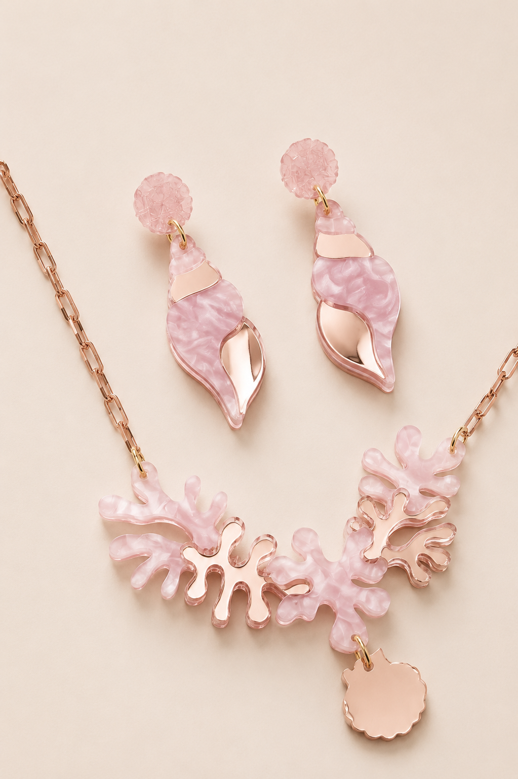 Conjunto caracola coral