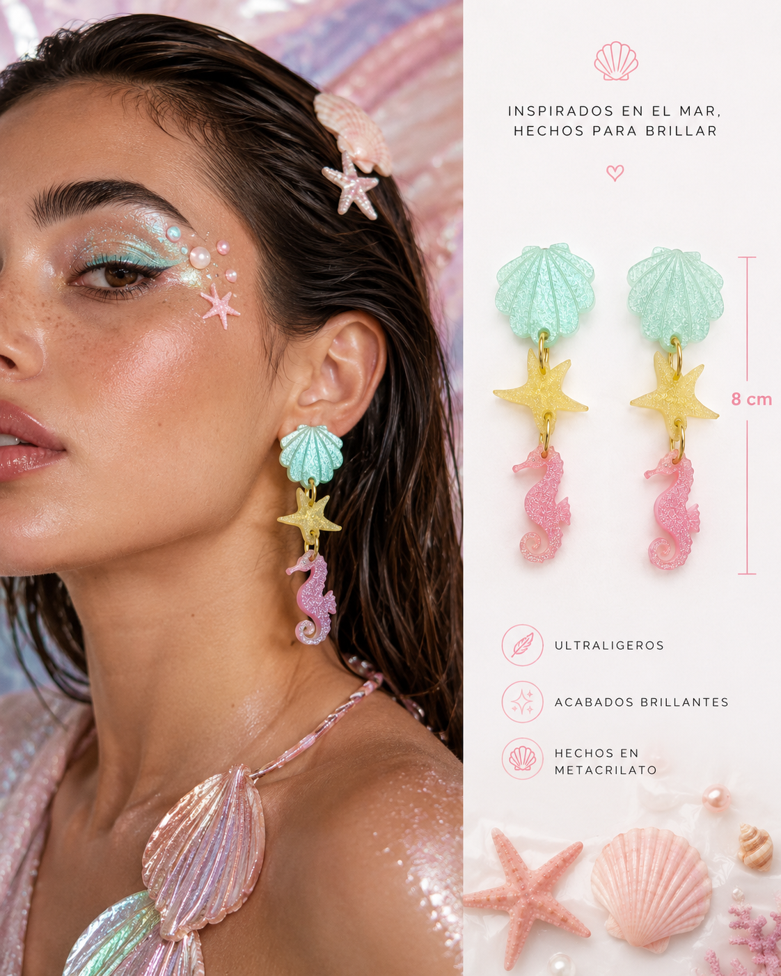 Pendientes fantastic sirenas.