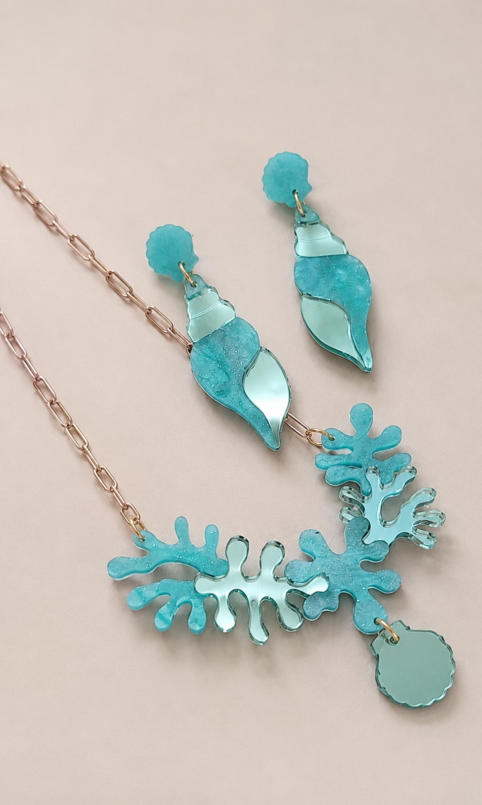 Conjunto caracola coral