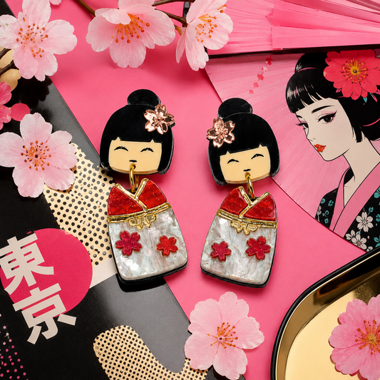 Pendientes Geisha japo pop