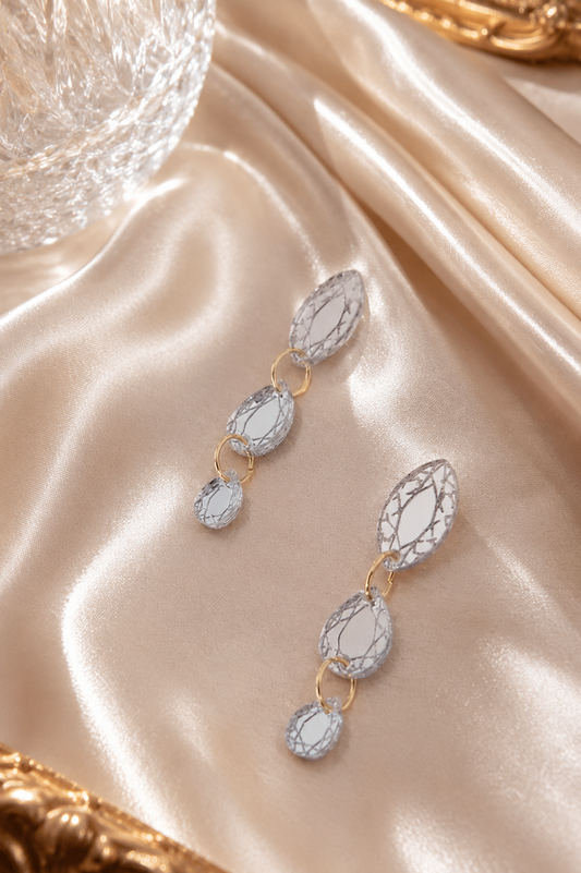 Pendientes diamantes óvalo y lagrimas