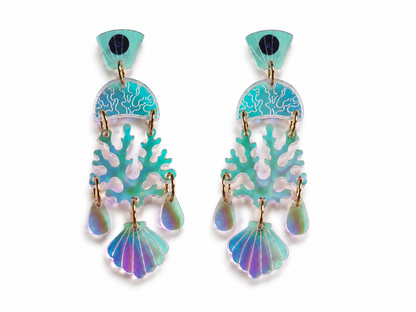 Pendientes ocean iridiscentes 9 pares disponibles.