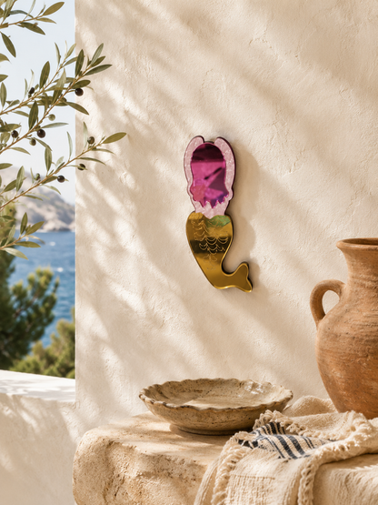 Sirena Fantasía Mediterránea – Decoración de pared artesanal