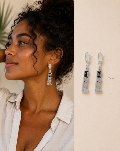 Pendientes Venus Espejo Plata