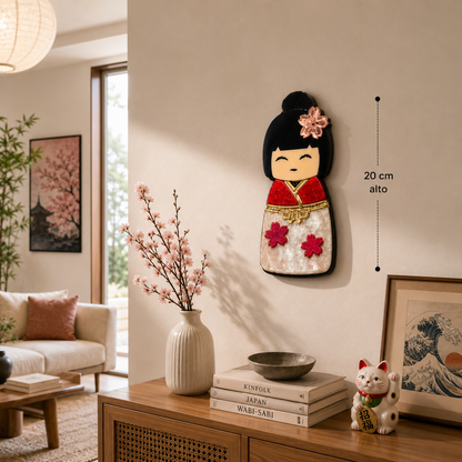 Kokeshi Sakura – Decoración de pared