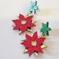Pendientes glam flor de navidad