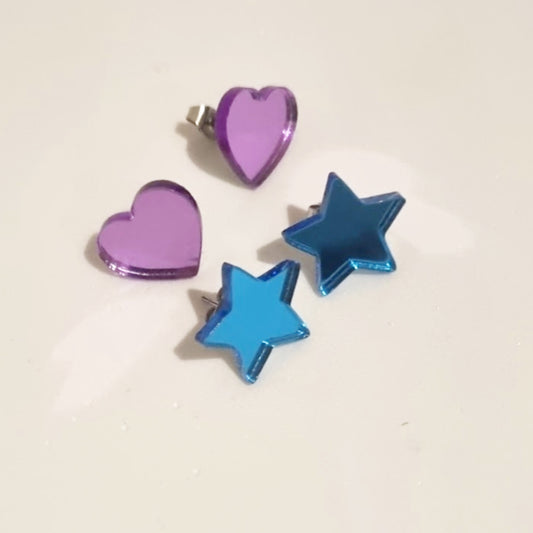 (Copia) Pack estrellas/corazones lila,azul