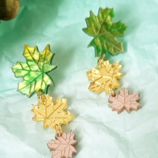 Pendientes hojas de otoño