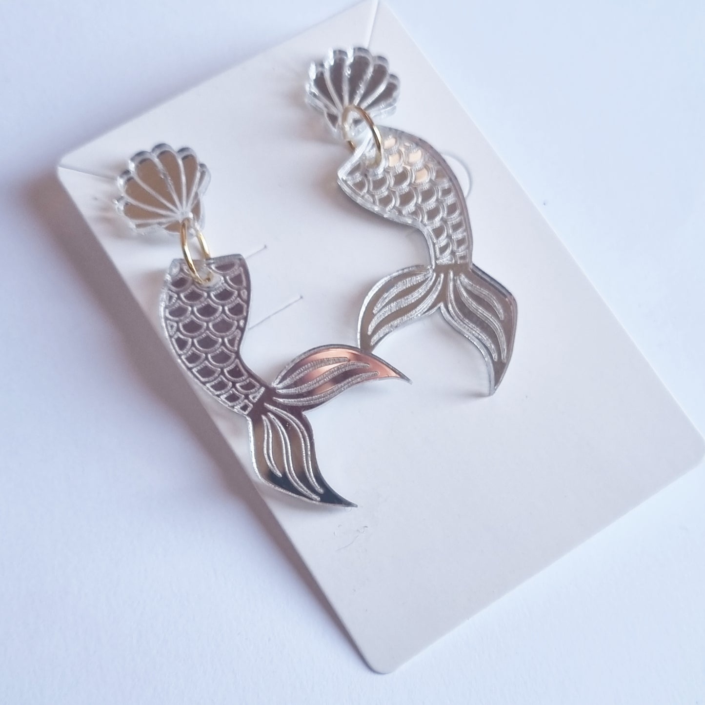 Pendientes sirenas plata