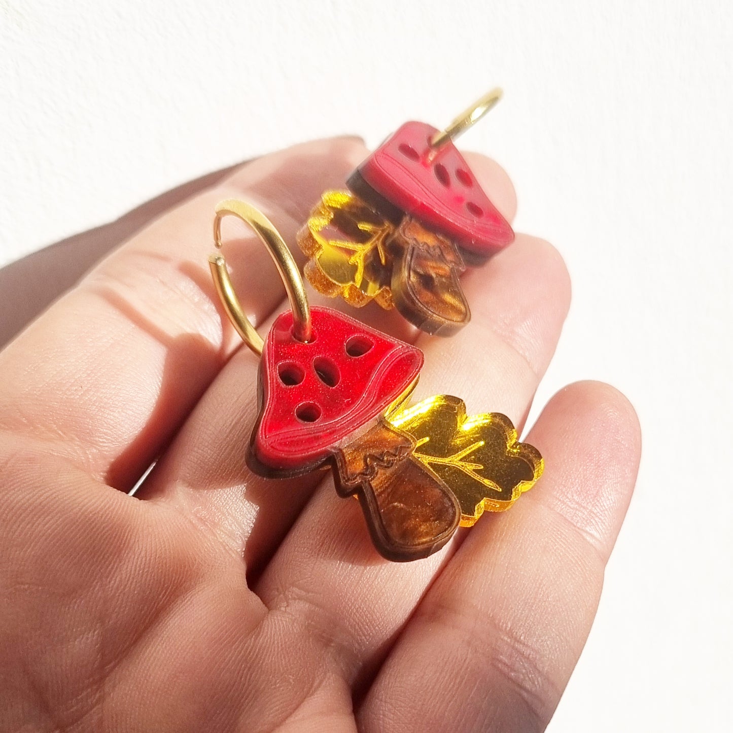 Pendientes setas otoño