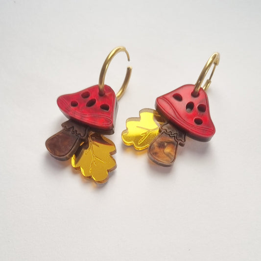 Pendientes setas otoño